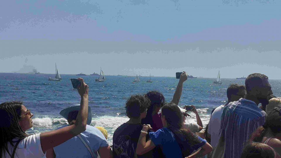 Spectacol prezentat de Forțele Navale Române la Constanța, de Ziua Marinei Române