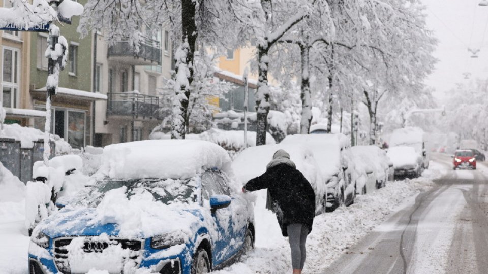 Alertă de călătorie pentru sudul Germaniei din cauza ninsorii