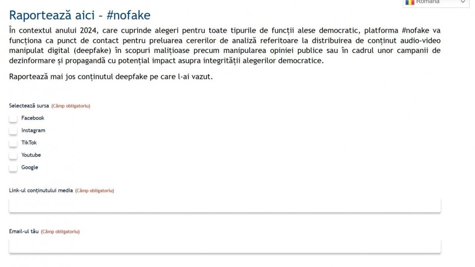 Pe platforma guvernamentală #nofake poate fi raportat „conţinutul inadecvat” de pe reţelele de socializare