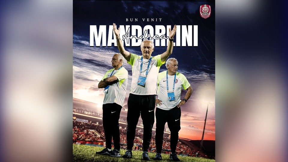 Fotbal: Andrea Mandorlini, prezentat oficial la CFR Cluj