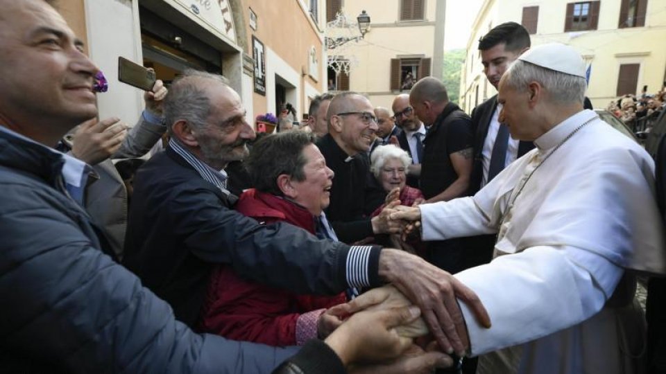 Papa Leon a vizitat un sanctuar augustinian din afara Romei