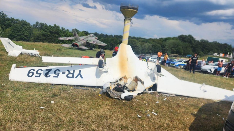 Avion de mici dimensiuni, prăbușit lângă Orăștie