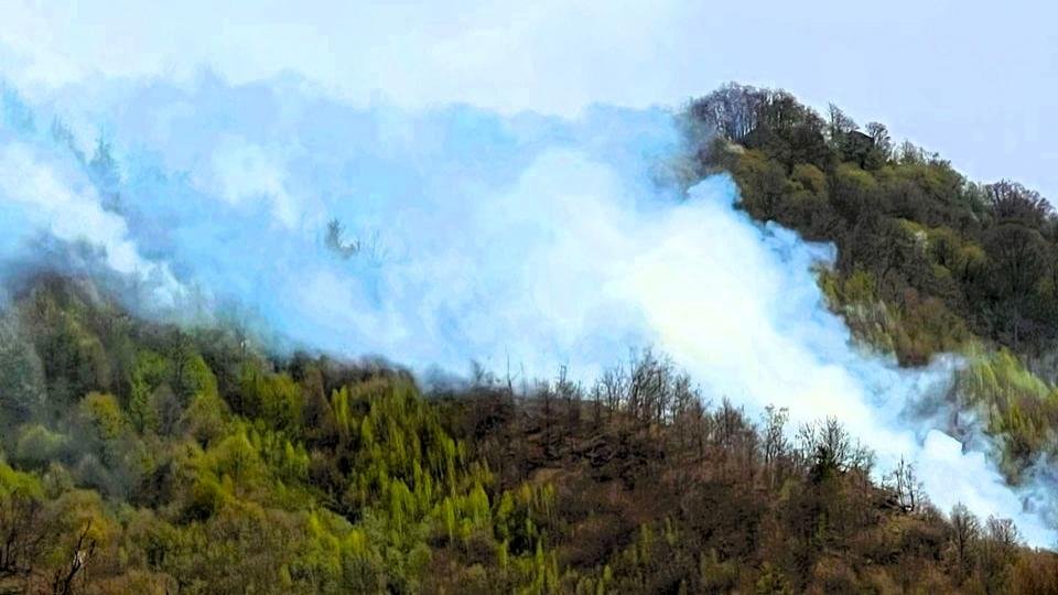 Argeș: Incendiul de vegetație din zona localității Cetățeni s-a extins și afectează 24 de hectare