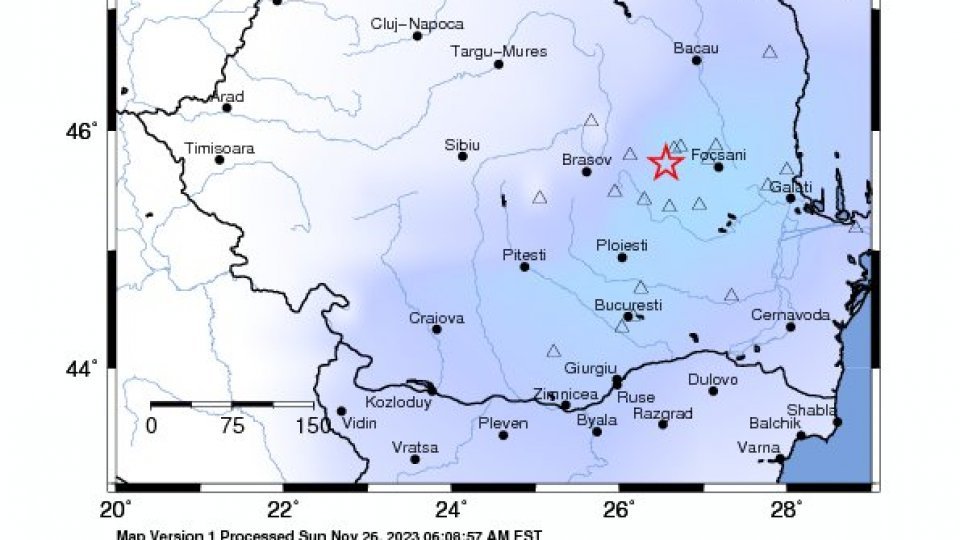 Un cutremur cu magnitudinea 4,8 s-a produs în zona seismică Vrancea