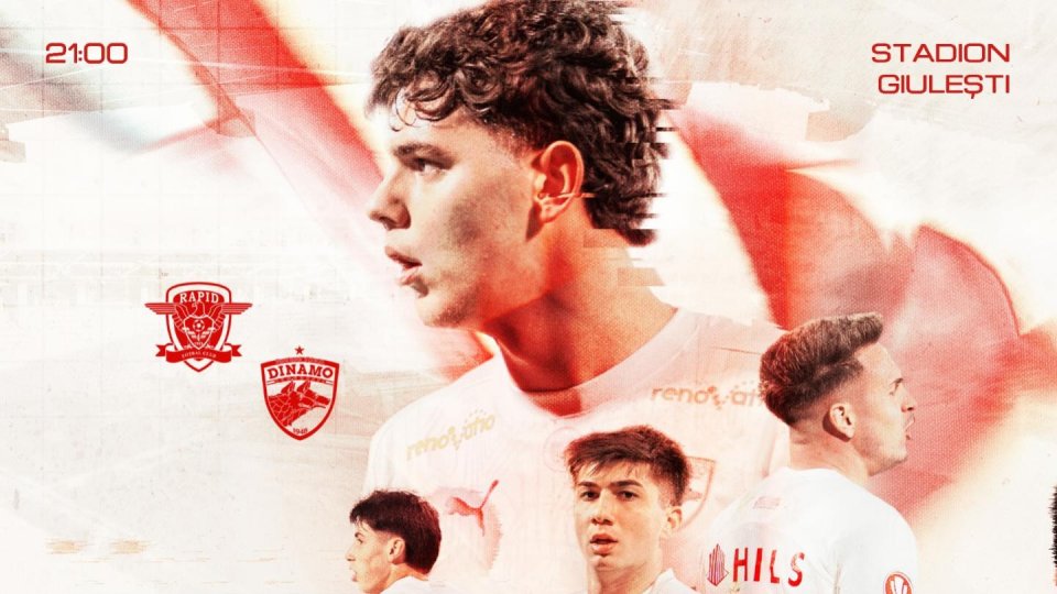 Superliga: Rapid - Dinamo, ora 21:00, primul derby din play-off