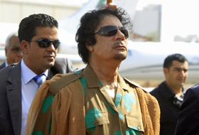 Liderul libian Muammar Gaddafi.