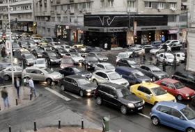 Trafic rutier &icirc;n Bucureşti.