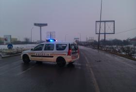 Ieşirea din Bucureşti spre A2 este oprită. Foto Alex Lancuzov.