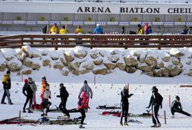 Antrenament pe pista de biatlon de la Cheile Grădiştei, FOTE 2013.