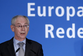 Preşedintele Consiliului European, Herman Van Rompuy.