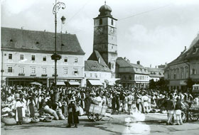 Piaţa mare din Sibiu.