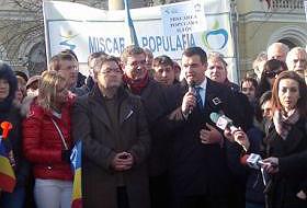 Miting organizat de Partidul Mișcarea Populară.