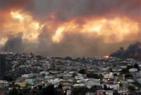 Incendiu devastator &icirc;n Valparaiso, Chile.