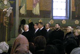 Președintele Klaus Iohannis la liturgia de la Catedrala Mitropolitană Ortodoxă din Sibiu.