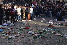 Centrul Romei &icirc;n urma incidentelor.