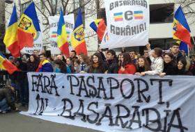 Manifestare pentru eliminarea pașapoartelor la trecerea frontierei peste Prut.