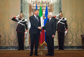 Preşedintele Klaus Iohannis a discutat cu omologul său italian, Sergio Mattarella.