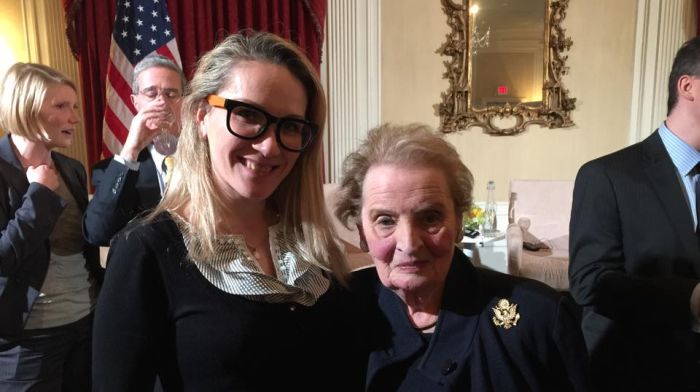   Ramona Chirilă, alături de  Madeleine Albright