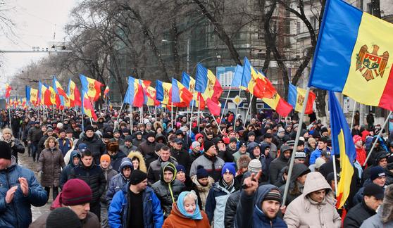 Miting la Chisinau, ianuarie 2016.