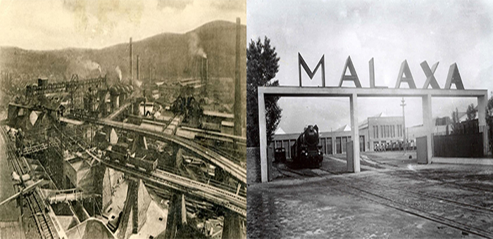   Uzinele şi Domeniile Reşiţa (st&acirc;nga) şi uzinele Malaxa Bucureşti (dreapta). Credit : istoriabanatului.wordpress.com şi time.com/life