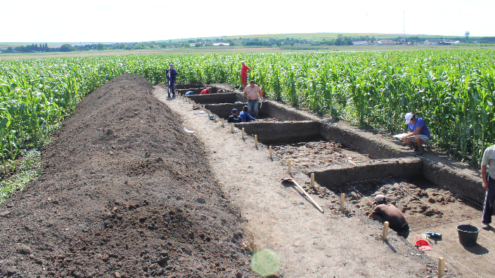 Săpăturile arheologice din apropiere de Ripiceni, jud. Botoşani.
