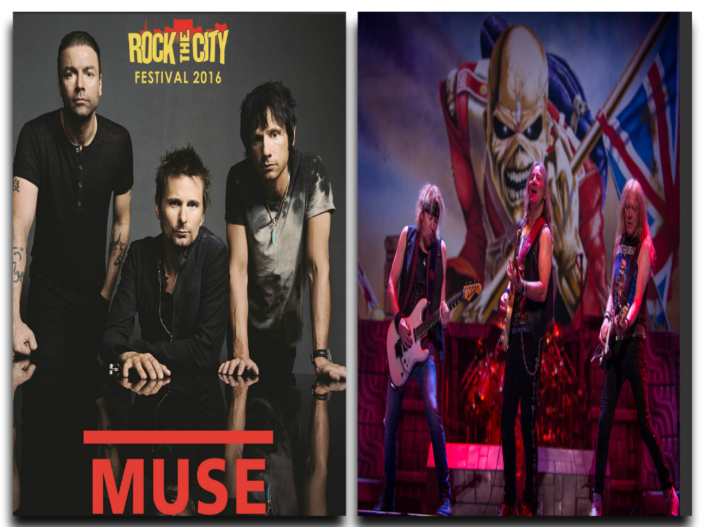  MUSE și Iron Maiden. Colaj foto: muse.mu si ironmaiden.com.