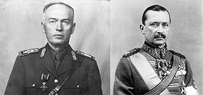  Doi mareşali: ai Rom&acirc;niei şi Finlandei &icirc;n &icirc;mprejurări extrem de dificile pentru ţara lor. Ion Antonescu şi Carl Gustaf Mannerheim Credit: https://greatnews.ro/ ;  en.wikipedia.org