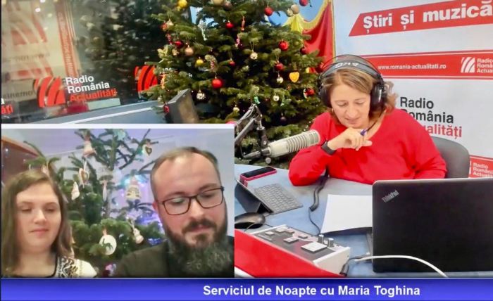 Serviciul de noapte cu Maria Țoghină. Invitați: părintele George Cătălin Munteanu și soția acestuia, Mirela Munteanu, artist iconar