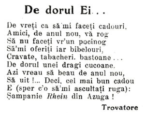 Versuri din revista furnica 1911