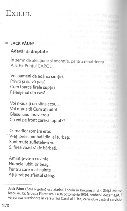 Fragment din poezii dedicate fostului Suveran