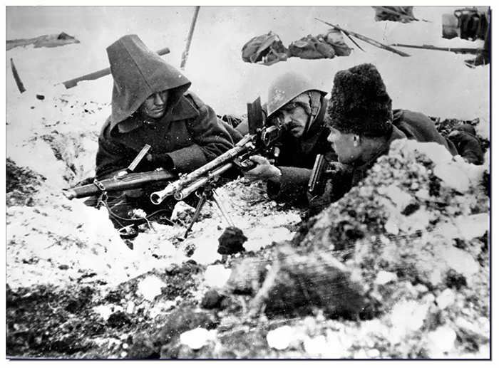 Cuib de mitralieră românesc la Stalingrad. iarna anului 1942