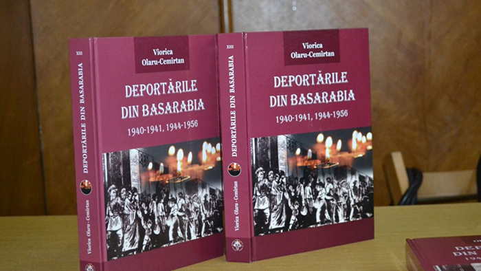 Coperta volumului "Deportările din Basarabia" 1940-1941, 1944-1956. Autoare: dr. Viorica Olaru-Cemîrtan