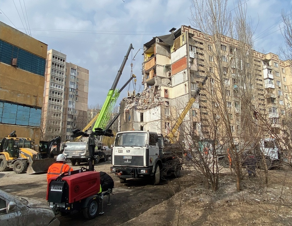 Bloc distrus din Odesa.