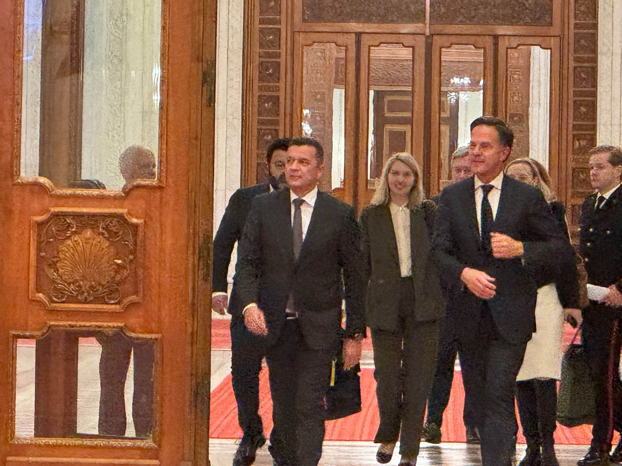 Mark Rutte, Secretarul general al NATO și Sorin Grindeanu, Președintele Camerei Deputaților. Foto: Alina Stănuță.