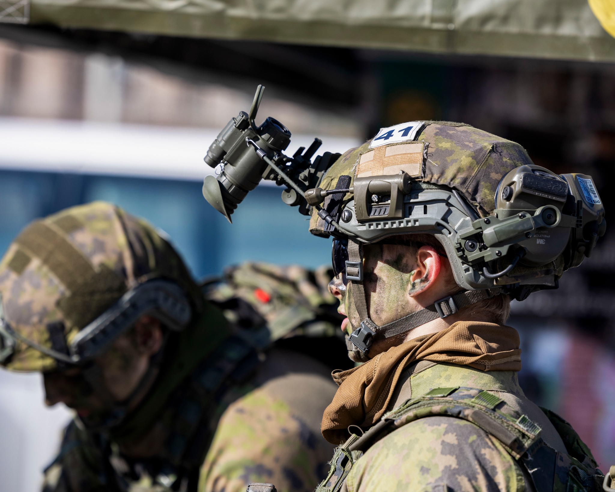 Militar finlandez. Foto: facebook.com/puolustus