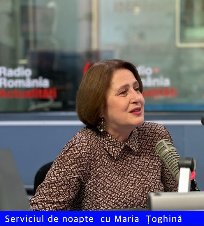 Gilda Lazăr, director de comunicare al Festivalului Internațional George Enescu, în studioul Serviciului de noapte cu Maria Țoghină.