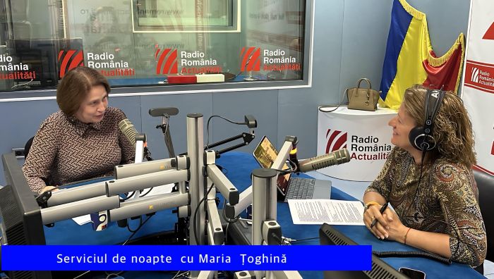 Gilda Lazăr, director de comunicare al Festivalului Internațional George Enescu, în studioul Serviciului de noapte cu Maria Țoghină.