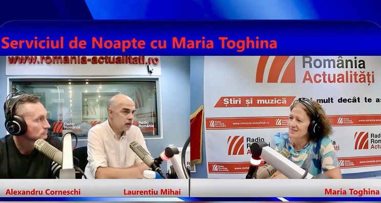 Laurențiu Mihai și Alexandru Corneschi, la emisiunea Serviciul de noapte cu Maria Țoghină.