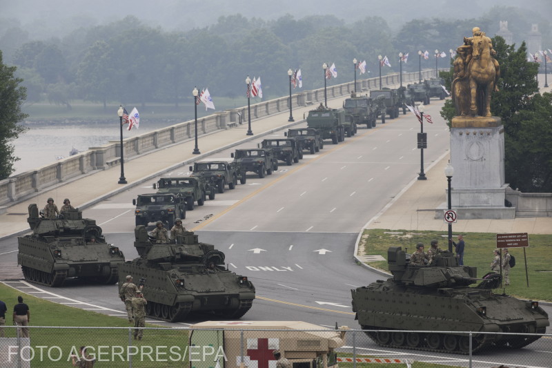 Paradă militară la Washington, 14 iunie 2025.