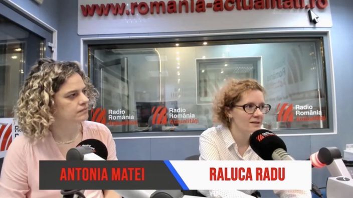 Lect. univ. dr Antonia Matei și prof. univ. dr. Raluca Radu, FJSC - Universitatea București, la emisiunea Serviciul de noapte cu Maria Țoghină.
