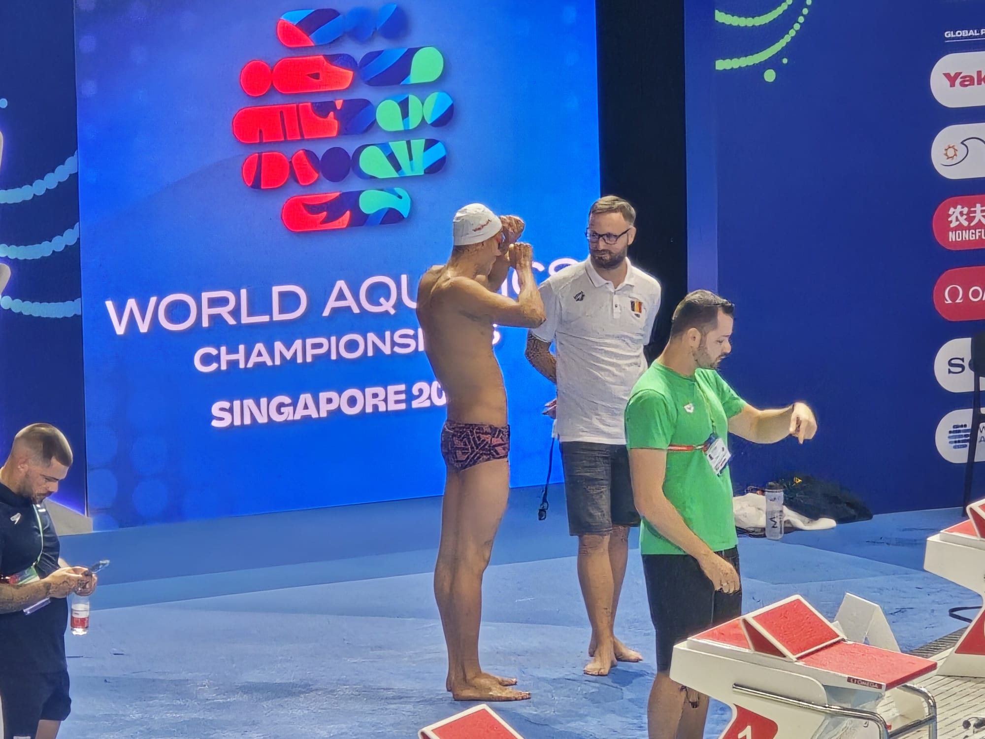 David Popovici alături de antrenorul Adrian Rădulescu