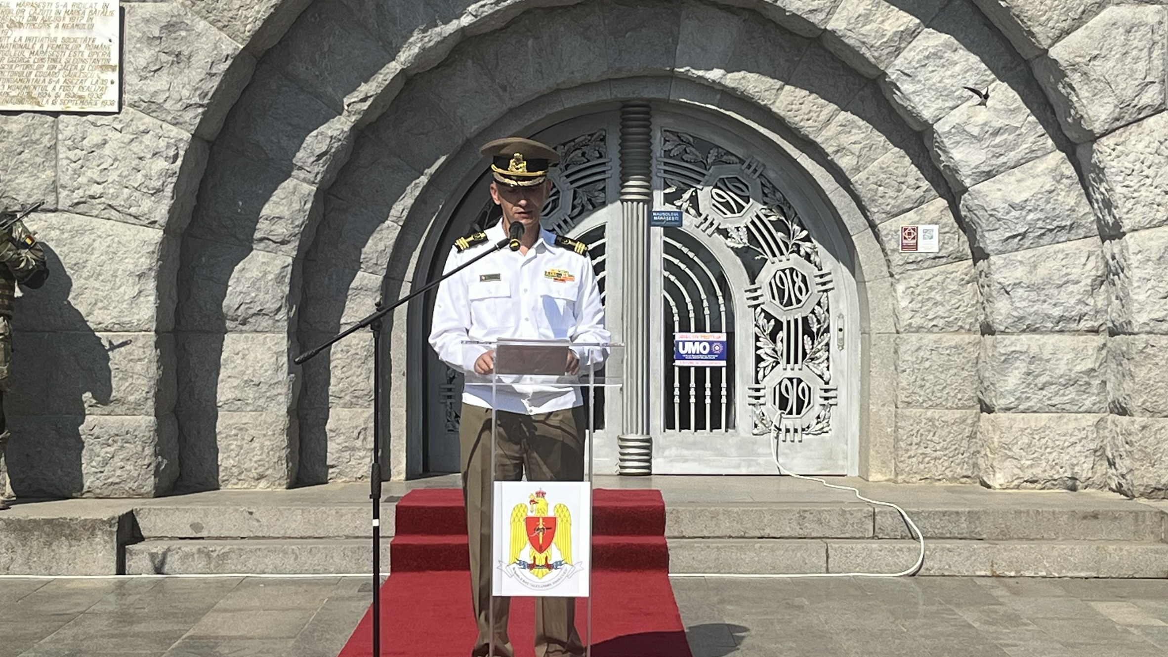 Generalul-locotenent Dragoș-Marian Popescu, șeful Direcției medicale din cadrul MApN la manifestările de la Mausoleul Mărășești, 6 august 2025. .