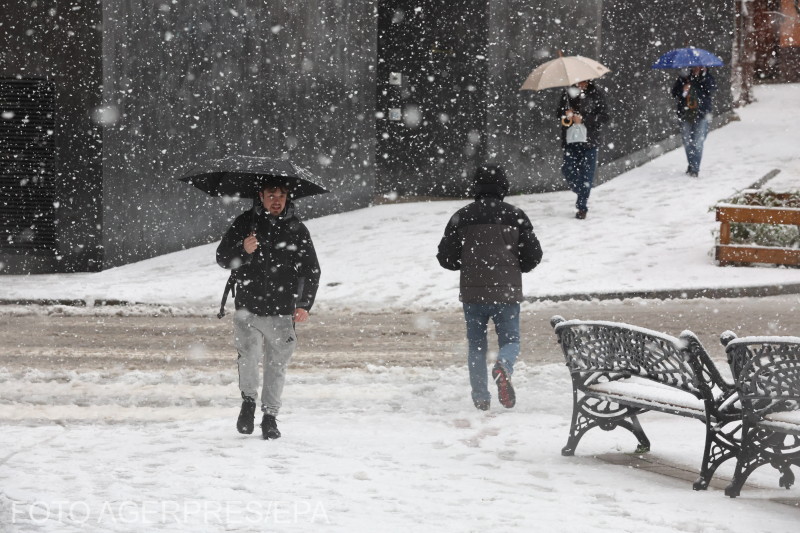 Viscol în Salamanca, nordul Spaniei, 28 ianuarie 2026.