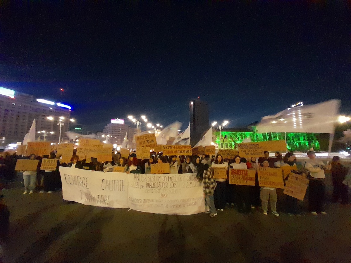 Proteste ale studenților în București, 14.03.2026.
