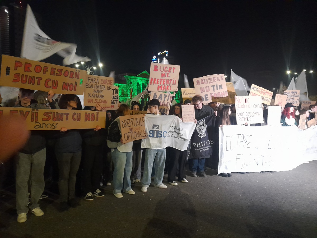 Proteste ale studenților în București, 14.03.2026.