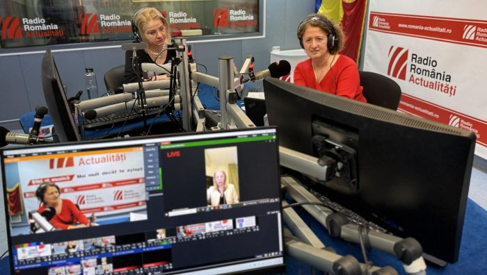 Prof. univ. Ramona Mihăilă (prin platforma Zoom din New York) și Fatma Yilmaz, două persoane implicate activ în cercetarea și politicile europene dedicate egalității de gen și combaterii violenței.